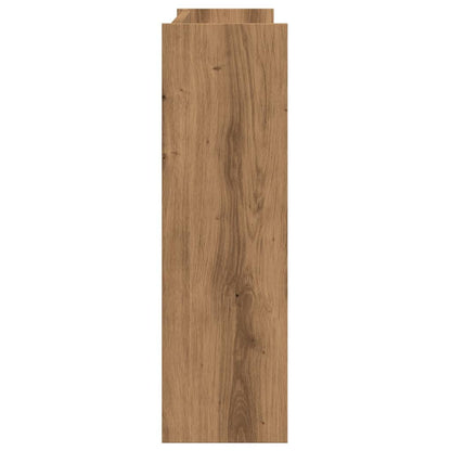 Wandschoenenkast 80x18x60 cm bewerkt hout artisanaal eikenkleur