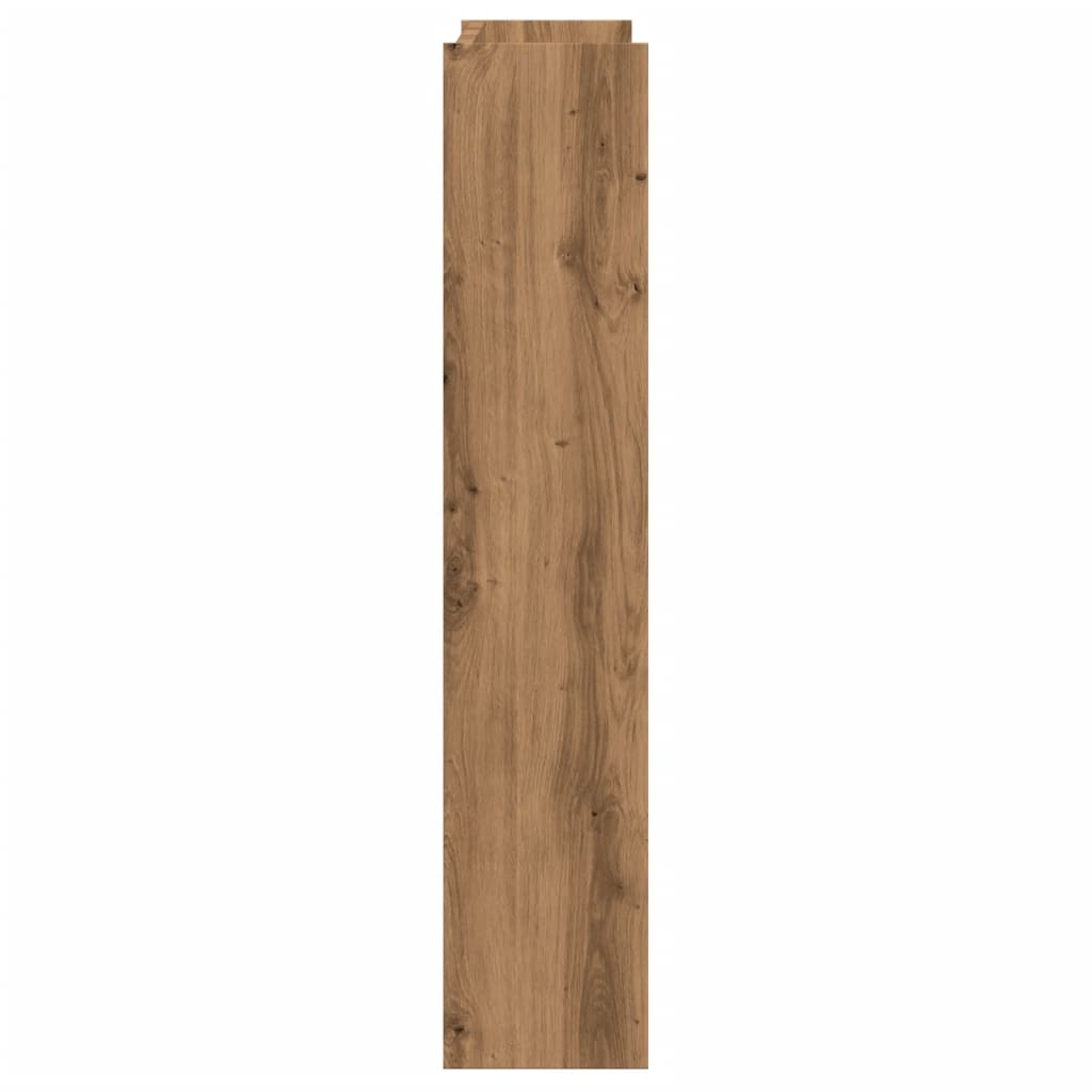 Wandschoenenkast 80x18x90 cm bewerkt hout artisanaal eikenkleur