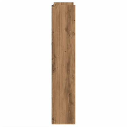 Wandschoenenkast 80x18x90 cm bewerkt hout artisanaal eikenkleur