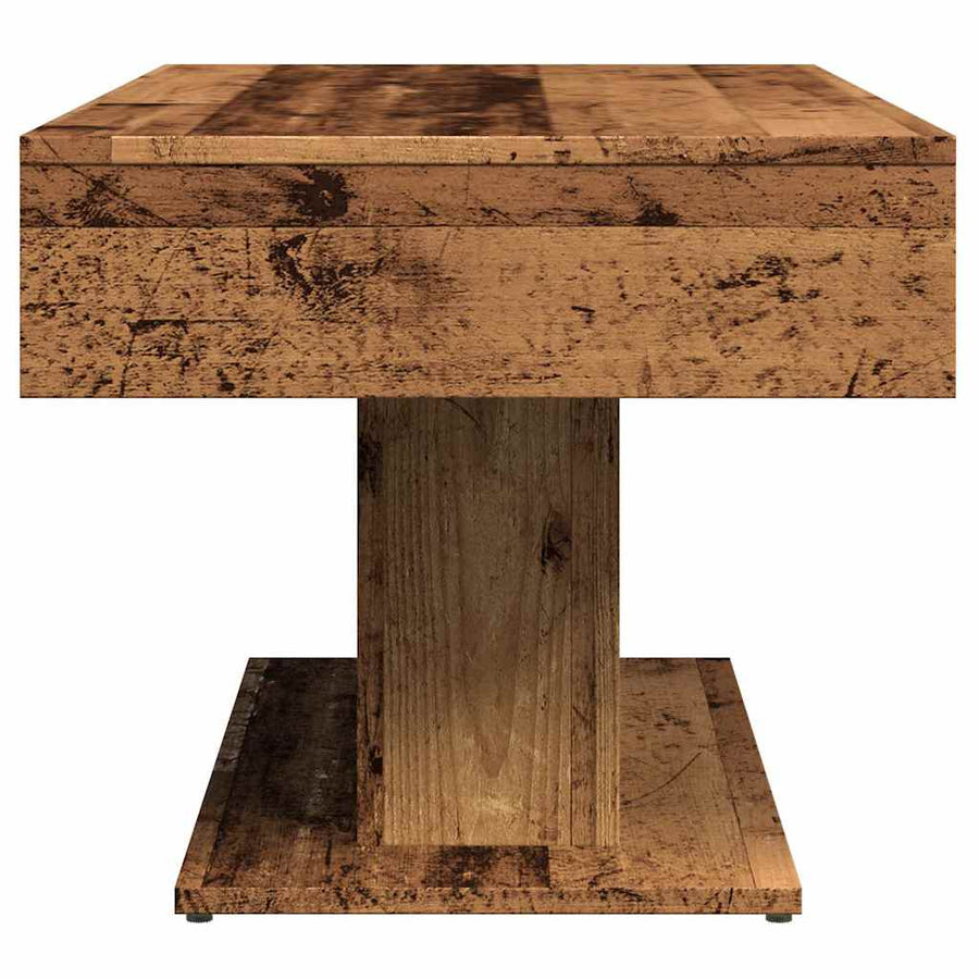 Salontafel oud houtkleurig 96x50x45 cm bewerkt hout