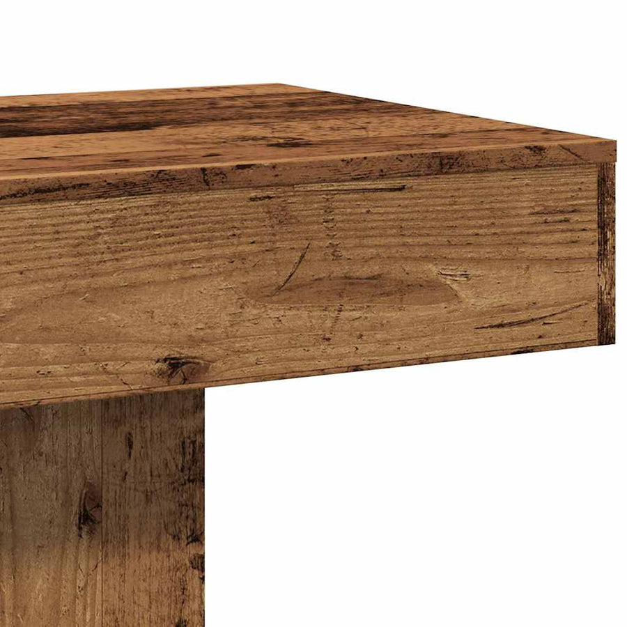 Salontafel oud houtkleurig 96x50x45 cm bewerkt hout