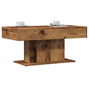 Salontafel 96x50x45 cm oud houtkleurig bewerkt hout