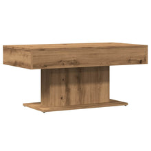 Salontafel artisanaal eiken 96x50x45 cm bewerkt hout