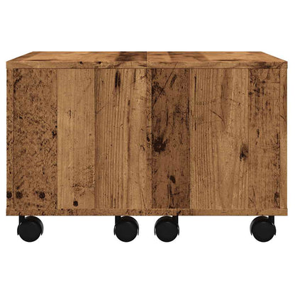 Salontafel 60x60x38 cm bewerkt hout oud houtkleurig