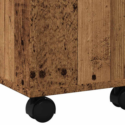 Salontafel 60x60x38 cm bewerkt hout oud houtkleurig