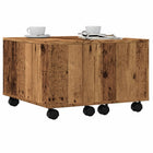 Coffee table 60x60x38 cm engineered wood antique wood-coloured