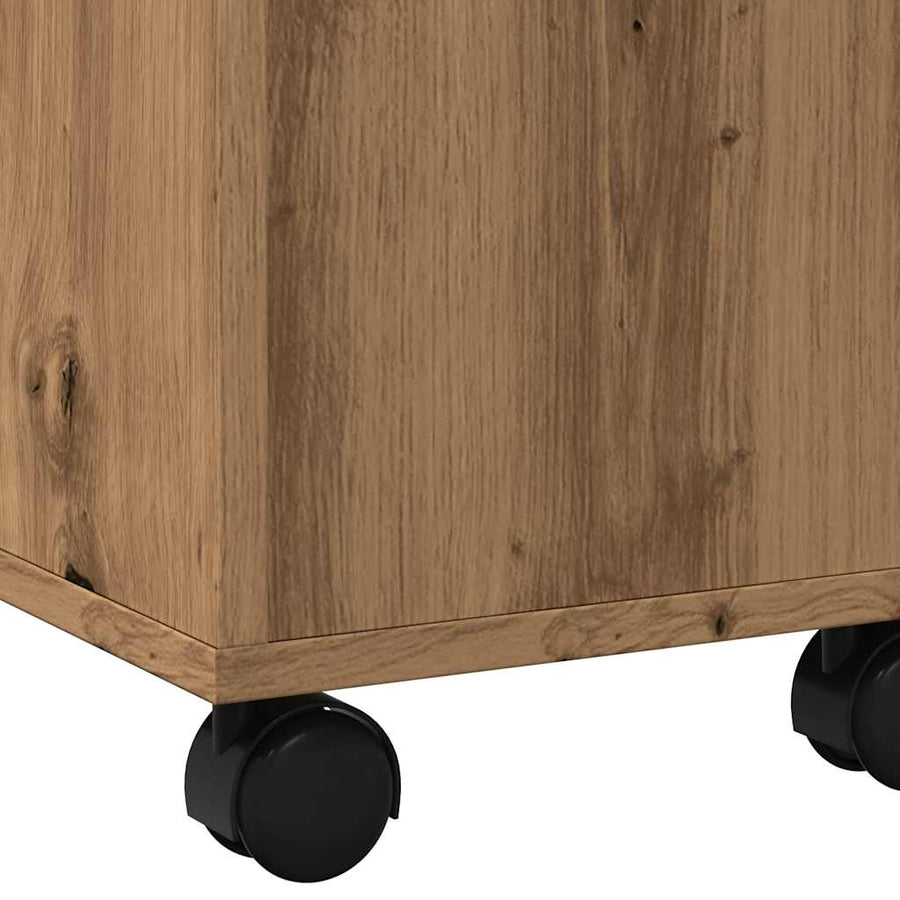 Salontafel 60x60x38 cm bewerkt hout artisanaal eikenkleurig