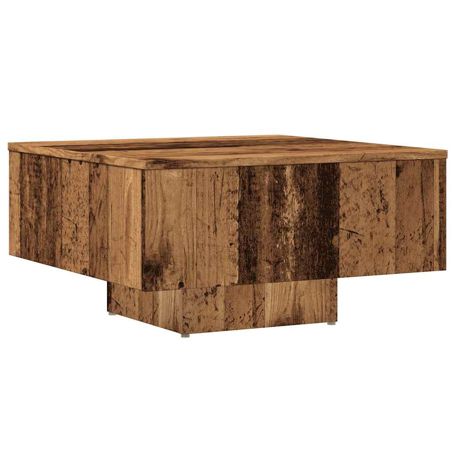 Salontafel 60x60x31,5 cm bewerkt hout oud houtkleurig