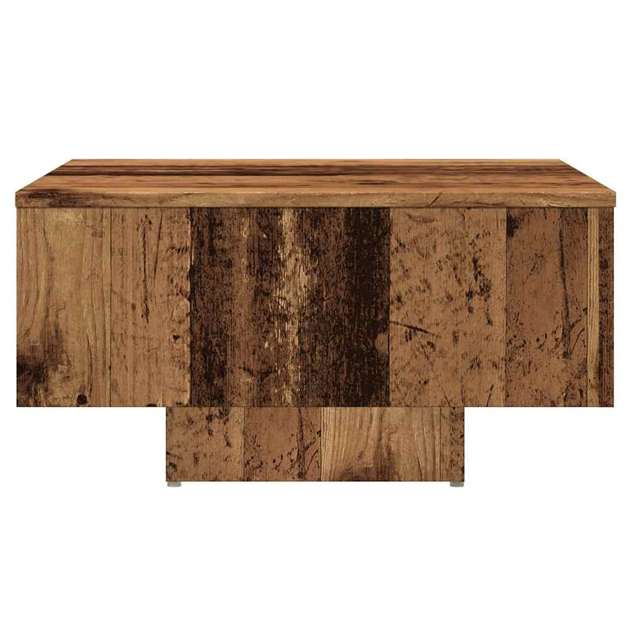 Salontafel 60x60x31,5 cm bewerkt hout oud houtkleurig