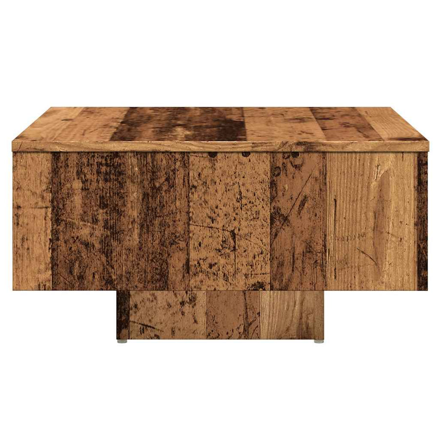 Salontafel 60x60x31,5 cm bewerkt hout oud houtkleurig