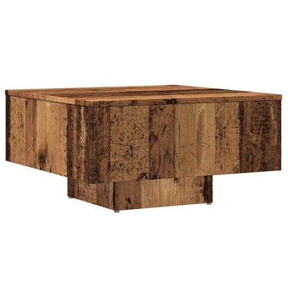 Salontafel 60x60x31,5 cm bewerkt hout oud houtkleurig