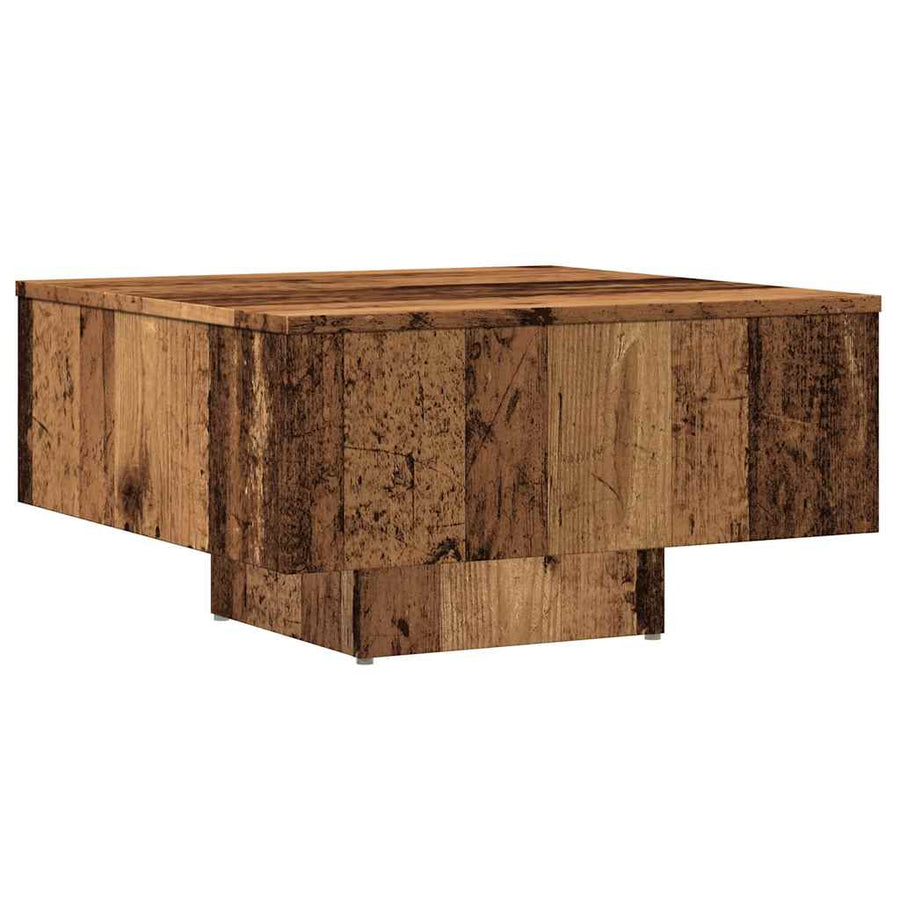 Salontafel 60x60x31,5 cm bewerkt hout oud houtkleurig