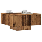 Coffee table 60x60x31.5 cm engineered wood old wood colored