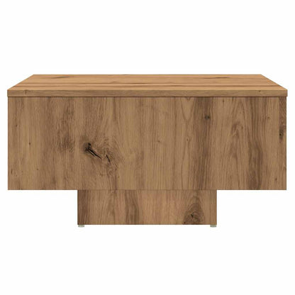 Salontafel 60x60x31,5 cm bewerkt hout artisanaal eikenkleur