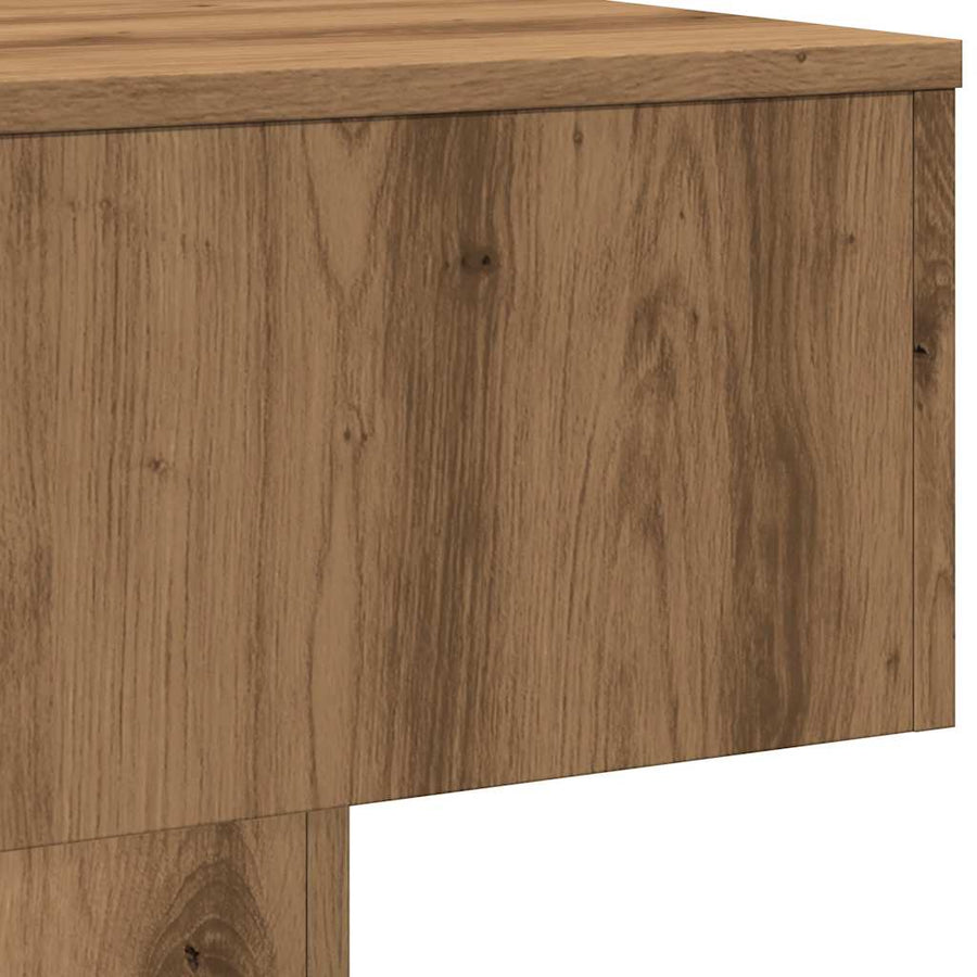 Salontafel 60x60x31,5 cm bewerkt hout artisanaal eikenkleur