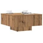 Salontafel 60x60x31,5 cm bewerkt hout eikenkleur