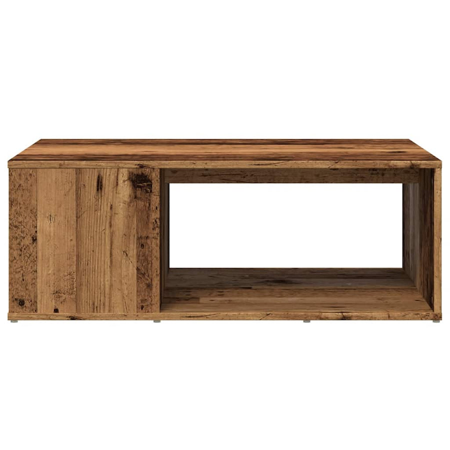 Salontafel 90x67x33 cm bewerkt hout oud houtkleurig