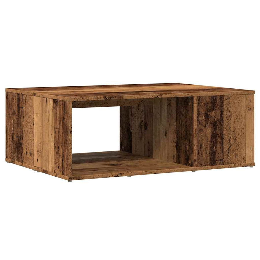 Salontafel 90x67x33 cm bewerkt hout oud houtkleurig
