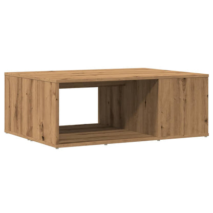 Salontafel 90x67x33 cm bewerkt hout artisanaal eikenkleurig