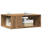 Salontafel 90x67x33 cm bewerkt hout eikenkleurig