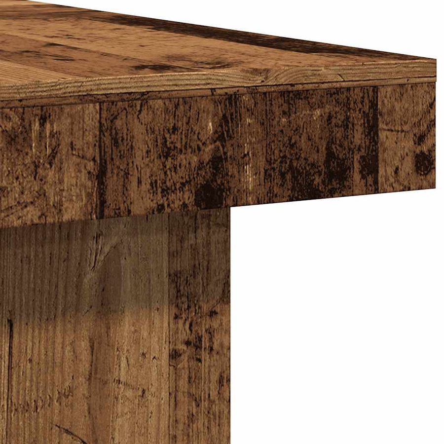 Salontafel 90x90x28 cm bewerkt hout oud houtkleurig