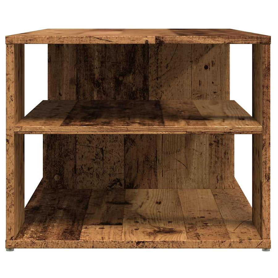 Salontafel 100x50x40 cm bewerkt hout oud houtkleurig