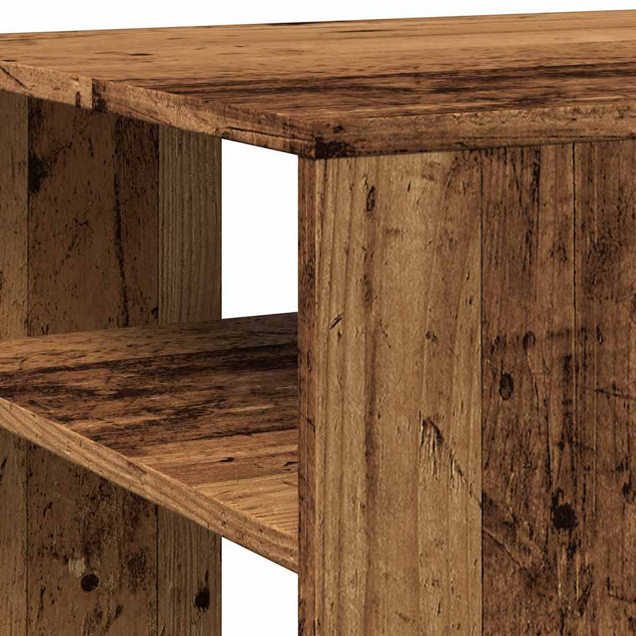 Salontafel 100x50x40 cm bewerkt hout oud houtkleurig