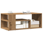 Salontafel 100x50x40 cm bewerkt hout eikenkleurig