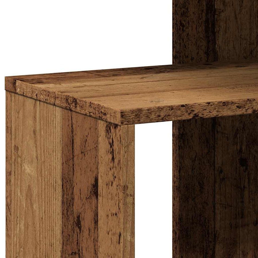 Bijzettafel 36x30x56 cm bewerkt hout oud houtkleurig