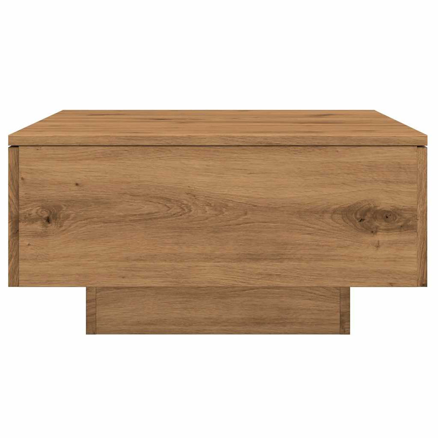 Salontafel 90x60x31 cm bewerkt hout artisanaal eikenkleurig