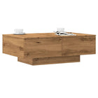 Salontafel 90x60x31 cm bewerkt hout eikenkleurig