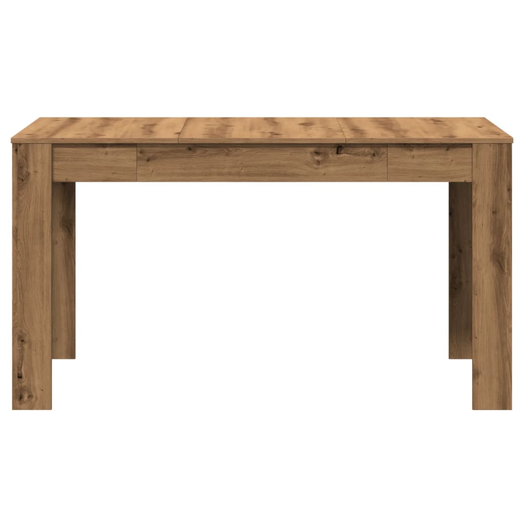 Eettafel 140x74,5x76 cm bewerkt hout artisanaal eikenkleurig