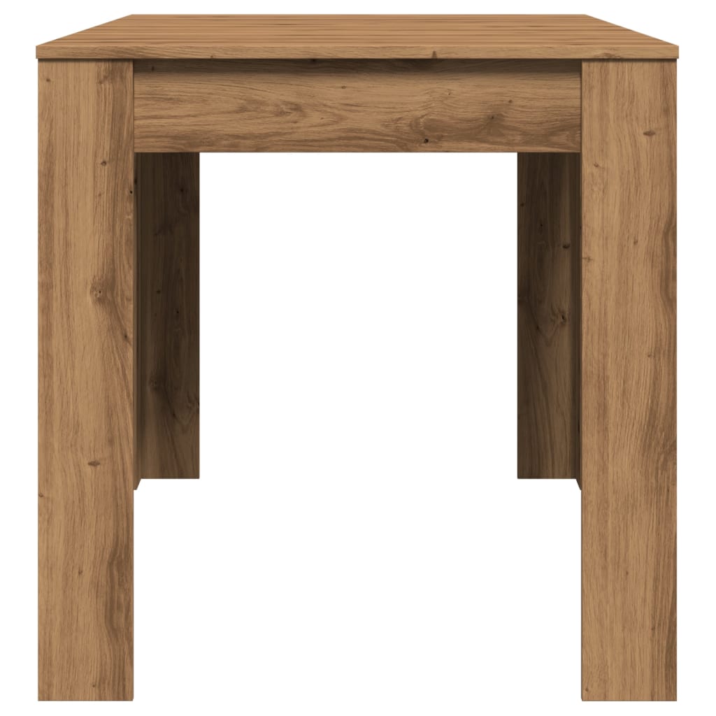 Eettafel 140x74,5x76 cm bewerkt hout artisanaal eikenkleurig