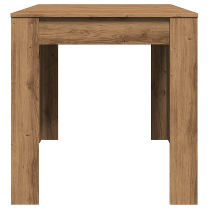 Eettafel 140x74,5x76 cm bewerkt hout artisanaal eikenkleurig