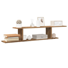 Tv-wandschap 125x18x23 cm bewerkt hout artisanaal eikenkleurig