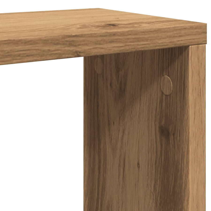 Wandschappen kubus 2st 30x15x30cm bewerkt hout artisanaal eiken