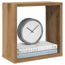 Wandschappen kubus 4st 30x15x30cm bewerkt hout artisanaal eiken