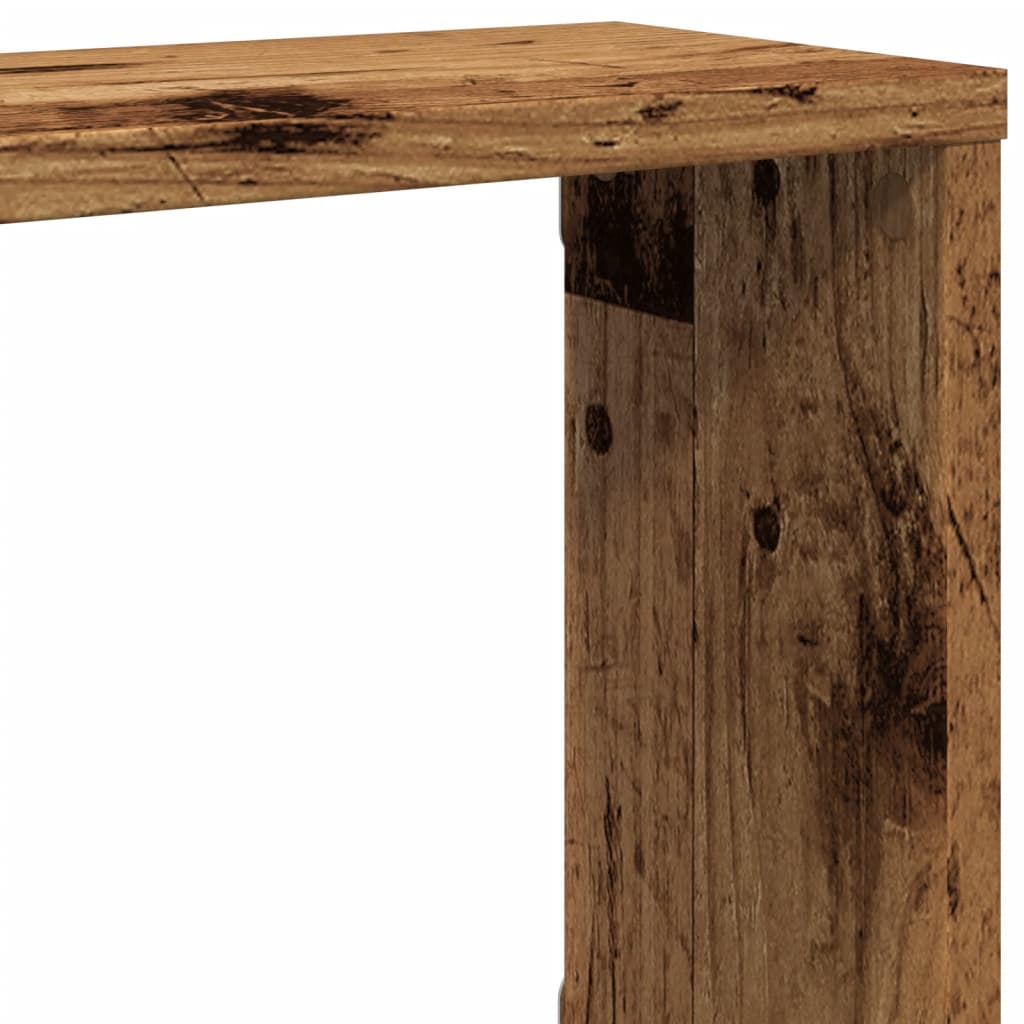 Wandschappen kubus 2 st 100x15x30 cm bewerkt hout oud hout