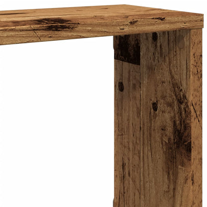 Wandschappen kubus 2 st 100x15x30 cm bewerkt hout oud hout