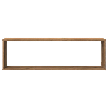 Wandschappen kubus 2st 100x15x30cm bewerkt hout artisanaaleiken