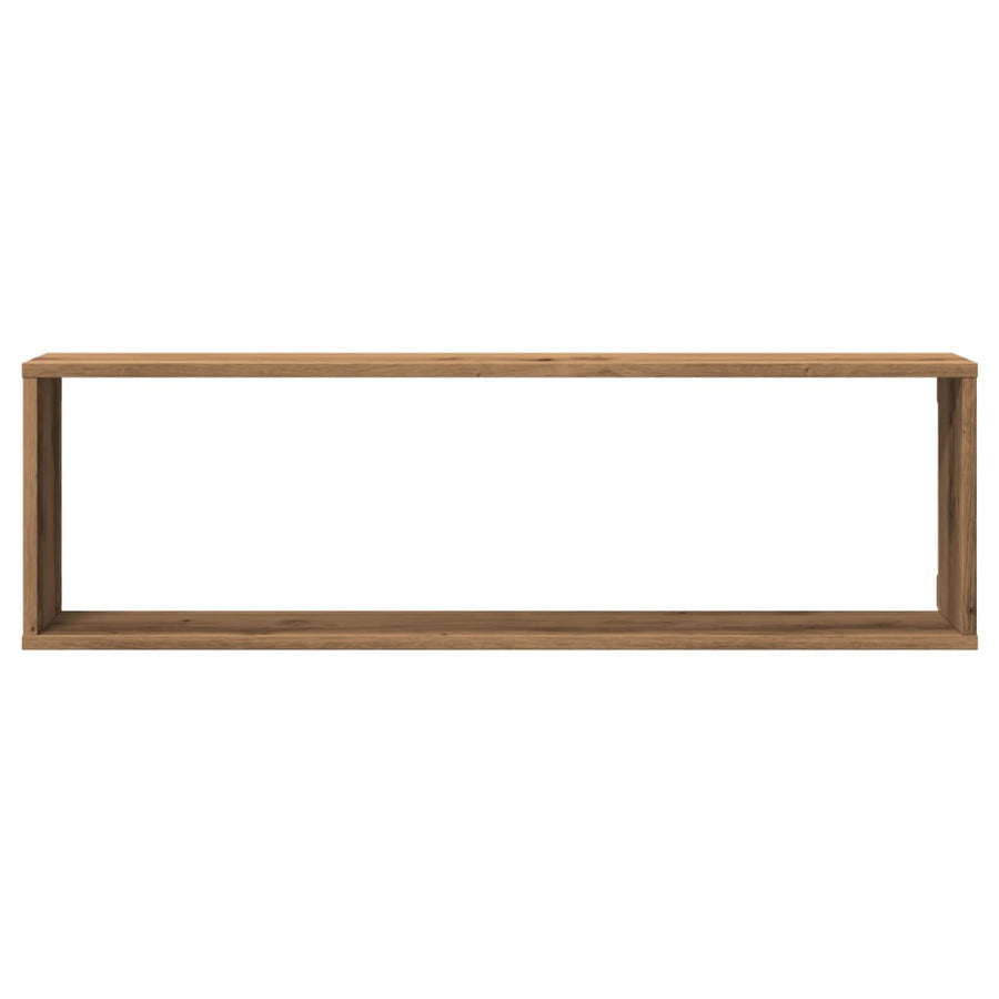 Wandschappen kubus 2st 100x15x30cm bewerkt hout artisanaaleiken