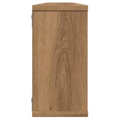 Wandschappen kubus 2st 100x15x30cm bewerkt hout artisanaaleiken