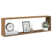 Wandplanken kubus 4 stuks 100x15x30 cm bewerkt hout eiken