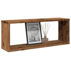 Wandschappen kubus 4 st 60x15x23 cm bewerkt hout