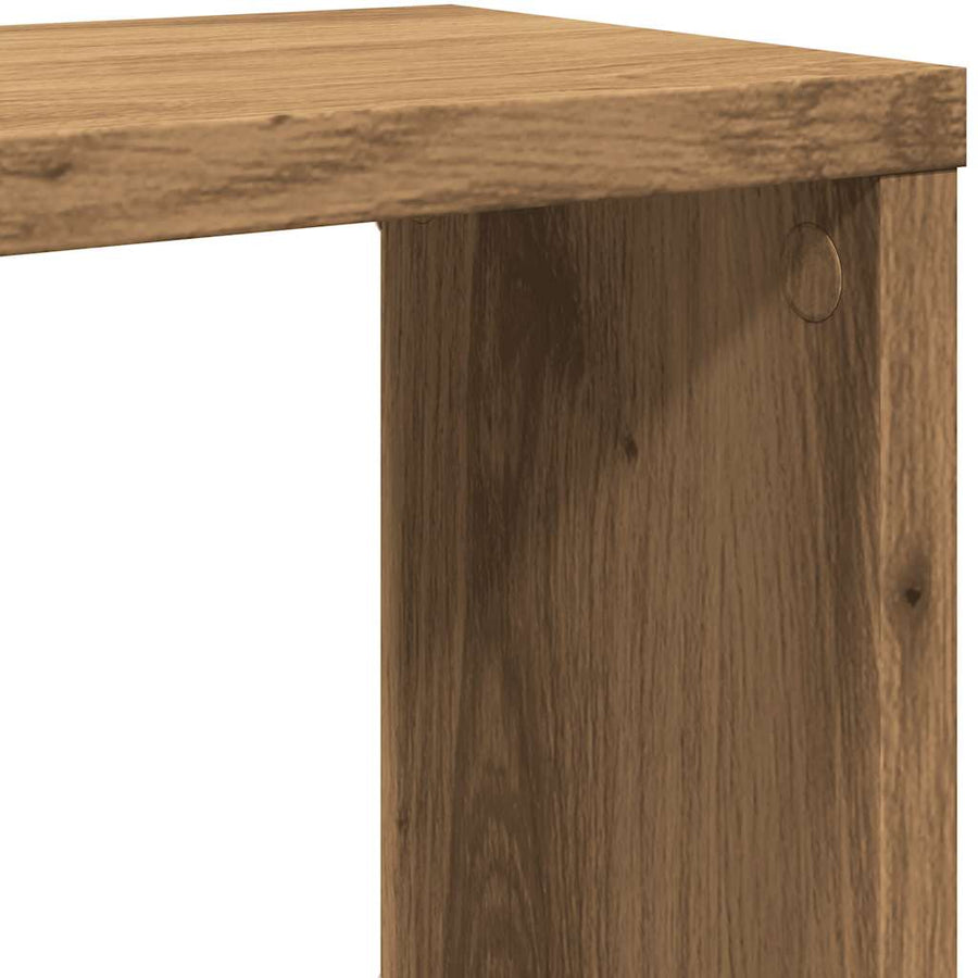 Wandschappen kubus 2 st 60x15x23 cm hout artisanaal eiken