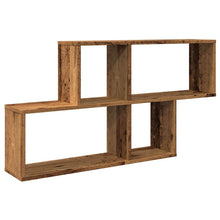 Wandschap 100x18x53 cm bewerkt hout oud houtkleurig