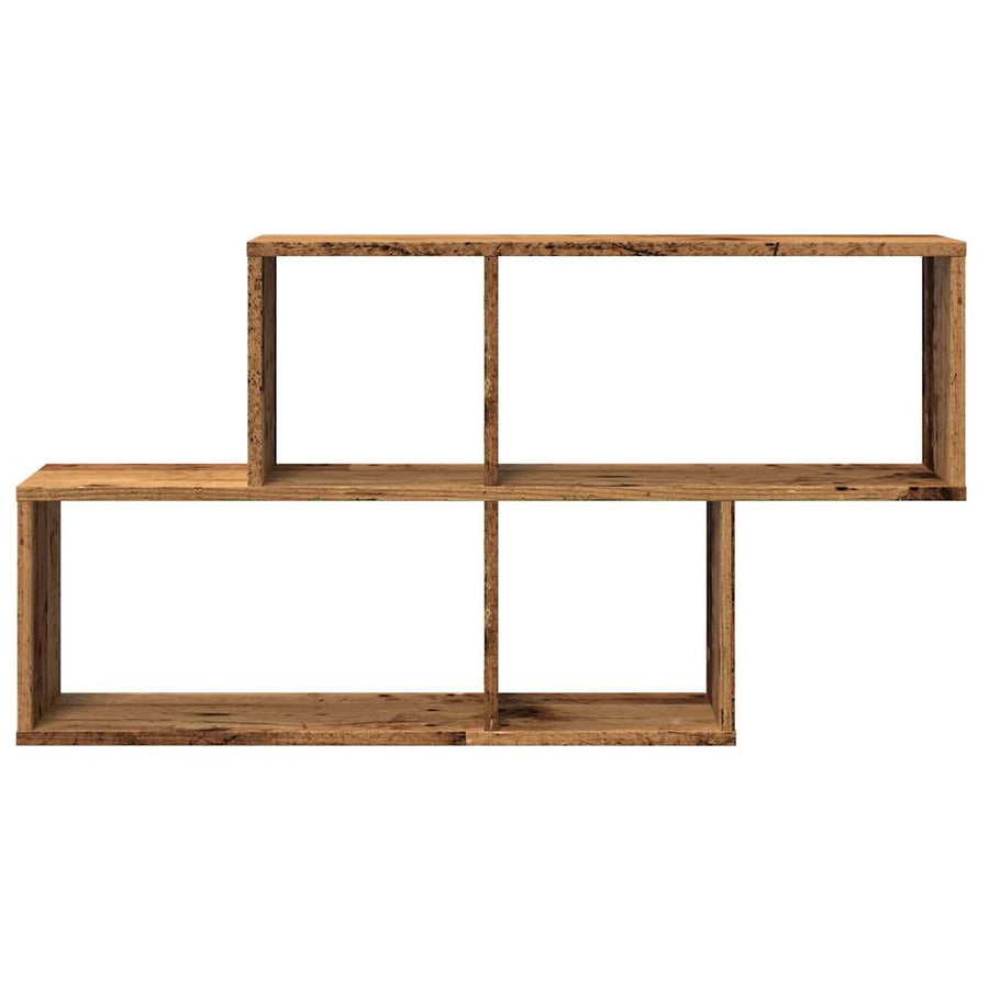 Wandschap 100x18x53 cm bewerkt hout oud houtkleurig