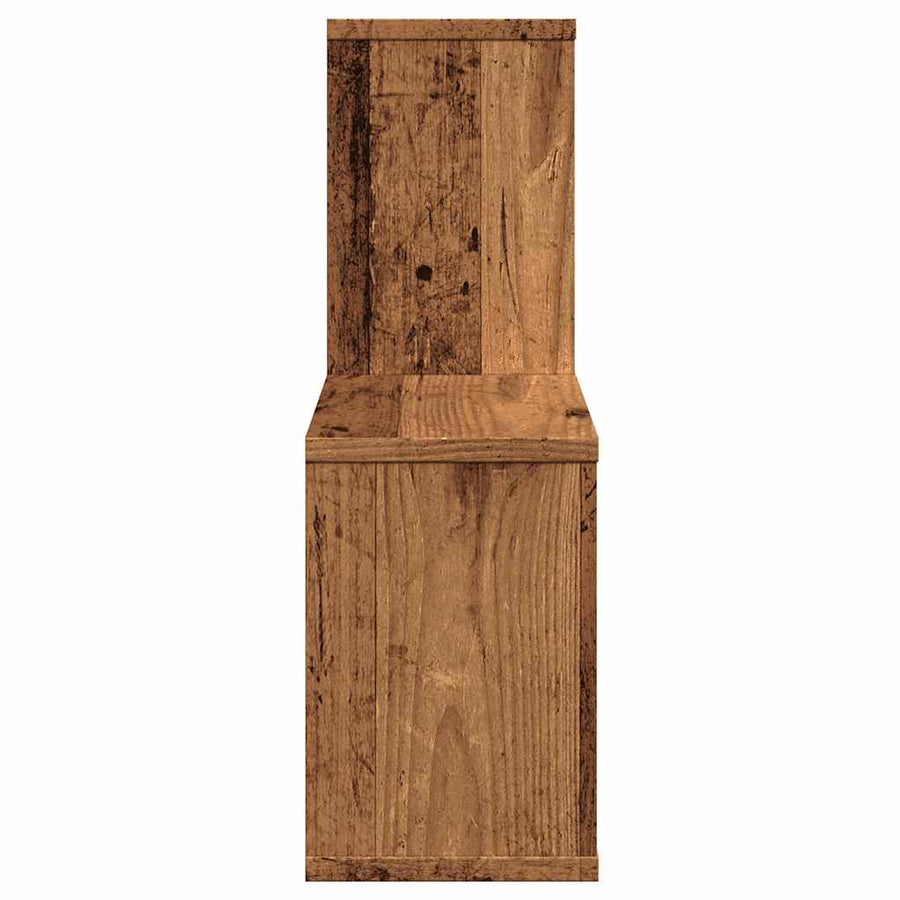 Wandschap 100x18x53 cm bewerkt hout oud houtkleurig