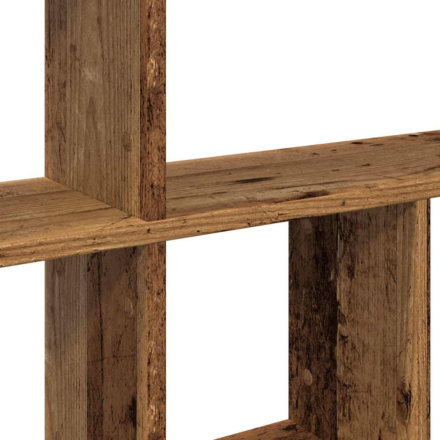 Wandschap 100x18x53 cm bewerkt hout oud houtkleurig