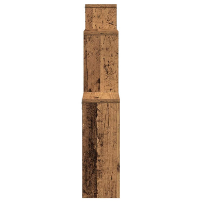 Wandschap 80x15x78,5 cm bewerkt hout oud houtkleurig